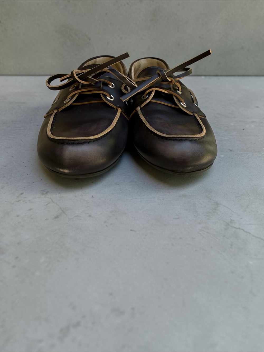 Miu Miu Unlined Bleached Leather Boat Shoes NWOT - Picture 9 of 9